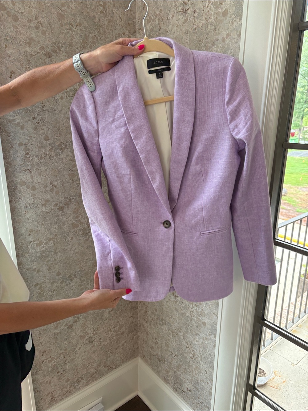 J. Crew Lilac Shawl-Collar Blazer